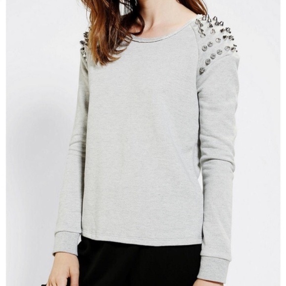 Urban Outfitters Tops - UO Silence + Noise Gray Sweatshirt Studs Sz XS